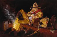 John Demott, Campfire, 1993, oil on canvas