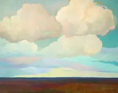 Albert Barrows, Earth and sky, oil on canvas