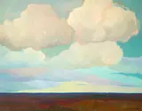 Albert Barrows, Earth and sky, oil on canvas