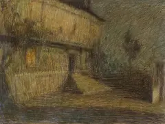 Clair de Lune, Saint-Paul by Henri Le Sidaner, pencil and pastel on paper, sold May 2010