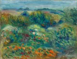 (n & a) Pierre-Auguste Renoir, Site montagneux, arbustes et fleurs, 1914, oil on canvas
