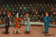 Camille Bombois, Circus scene, oil on canvas