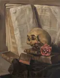 Émile Bernard, Momento mori, oil on board