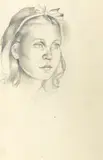 Tamara de Lempicka, Portrait of Louisanne, 1940, pencil on paper