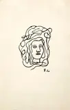 Fernand Léger, Tête de femme, c. 1952, ink on paper