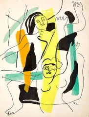 Source totale by Fernand Léger, c. 1952, ink and gouache on paper, sold May 2010