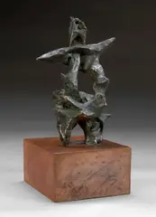 Untitled by Seymour Lipton, 1948, bronze with black-brown patina on wooden base, sold May 2010