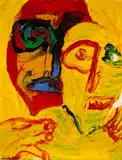 Bengt Lindström, Untitled (Couple), oil on canvas