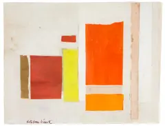 Esteban Vicente, Collage #11, 1979, mixed media collage on paper on foam core board