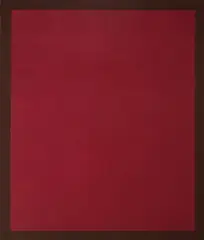 Peter Joseph, Magenta with Brown Border, 1979; Past Traces Chart II, 1983 (2), oil on canvas
