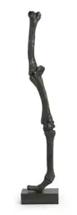 Nancy Graves, Column, 1979, bronze with black patina on Cor-ten steel base