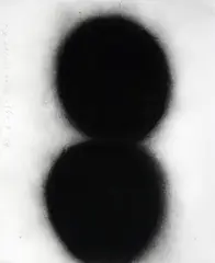 Black Eggs March 20, 1988 by Donald Sultan, 1988, charcoal on paper, sold May 2010