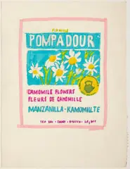 Pompadour by Elizabeth Peyton, c. 1990, pencil and felt marker on paper, sold May 2010