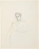 Elizabeth Peyton, Standing figure, c. 1990, pencil on paper