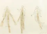 Kiki Smith, Untitled (Mermaids), 1994, transfer image, pencil and ink with paper collage on paper