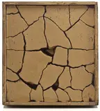 Marcos Grigorian, Cracked Earth, 1980, earth and soil compound in artist's frame