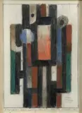 Carlos Mérida, Projecto para una pintura, 1977, mixed media on tracing paper