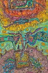 Nicolás Leiva, Untitled, mixed media on canvas
