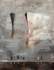 Ignacio Iturria, Untitled (Ships), 1989, oil on canvas