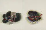 Mariano Cornejo, Chacarera No 1, 2001; Chacarera No 2, 2001 (2), mixed media on paper