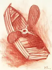 Sin titulo by Kcho, 2001, crayon on paper, sold May 2010