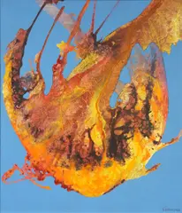 Raúl Santos Zerpa, Esperando por ti, me desentegro, 2005, acrylic on canvas