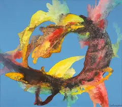 Raúl Santos Zerpa, Siempre mirando y nunca encontrando, 2005, acrylic on canvas