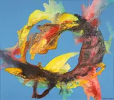 Raúl Santos Zerpa, Siempre mirando y nunca encontrando, 2005, acrylic on canvas
