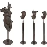 Javier Marín, Torso de mujer con cuatro cabezas intercambiables, Escultura en bronce en base de metal 02 / 04