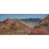 Luis Nishizawa, Valle de Oaxaca, Óleo sobre madera