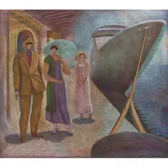 Paseo dominical by Antonio López Sáenz, Pastel sobre papel, offered Jun 2022