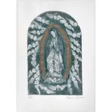 Carmen Parra, Virgen de Guadalupe, Grabado en cobre al aguafuerte y gofrado, aguatinta 2 / 30