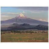 Jorge Obregon, Popocatépetl con luz cenital, 2021, Óleo sobre lino