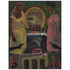 El duelo by Rodolfo Morales, Óleo sobre tela, offered Nov 2021