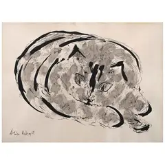 La espera by Alice Rahon, Tinta sobre papel, offered Nov 2021