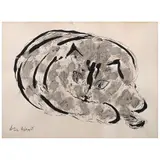 Alice Rahon, La espera, Tinta sobre papel