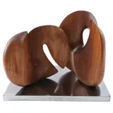 Naomi Siegmann, Yuxtapuesta, Escultura en madera en base de bronce
