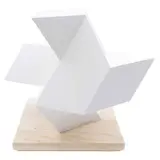 Ernesto Hume, A-Simetría II, Escultura en acero laqueado en base de madera