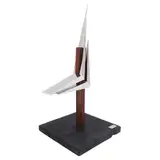 Jorge González Camarena "goncam", Jorge y Nicolás, de la serie Velero, Escultura en acero inoxidable y madera de chechen en base de piedra de recinto P. A