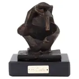 Germán Cueto, Cabeza cubista, ca. 1930, Escultura en bronce en base de mármol