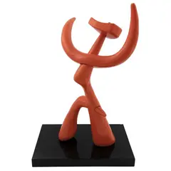 Bailarín by Mathias Goeritz, 1951, Escultura en madera en base de madera, offered Oct 2021