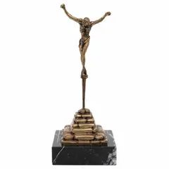Cristo de San Juan de la Cruz by Salvador Dalí, Escultura en bronce 229 / 2500 en base de mármol, offered Aug 2021