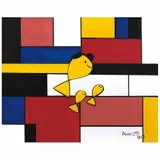 Chu, Los pececitos de Mondrian, 2021, Acrílico sobre tela