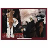 Fabián Risso, Máscara y paso al capotado, de la serie Casanovas, 1991, Acuarela y gouache sobre papel