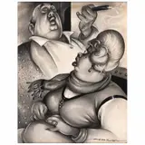 Siempre que toso by Ernesto "el Chango" García Cabral, Tinta, gouache y carboncillo sobre papel, offered Aug 2021