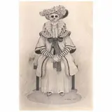 Francisco Ochoa, Catrina, 1993, Lápiz de grafito sobre papel