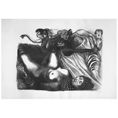 Mujeres (fragmento para el mural Khatarsisis), de la Suite Mexicana by José Clemente Orozco, 1935, Litografía 121 / 140, offered Aug 2021