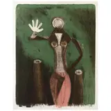 Femme en Mauve (Mujer en lila), de la suite Mujeres by Rufino Tamayo, 1969, Litografía H. C. Edición 150, offered Aug 2021