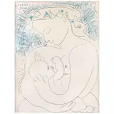 Pablo Picasso, La grande maternite, Litografía sin número de tiraje