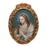 Virgen de la Encarnación, MÉXICO, SIGLO XIX, Óleo sobre tela
